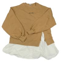 Béžová mikina s nápisem Zara