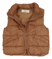Skořicová šusťáková zateplená vesta H&M