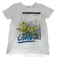 Bílé tričko s fotkou a nápisem 