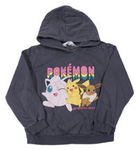 Tmavošedá mikina s Pokémonem a kapucí H&M
