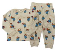 Béžové fleecové pyžamo s Paddingtonem M&S