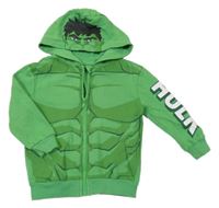 Zelená propínací mikina s potiskem a kapucí - Hulk Marvel