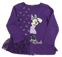 Fialová tunika s Minnií a krajkou Disney