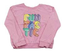 Světlerůžová mikina s nápisem H&M