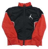 Černo-červená propínací sportovní mikina s logem Nike Jordan 