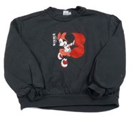 Tmavošedá oversize mikina s Minnií Disney