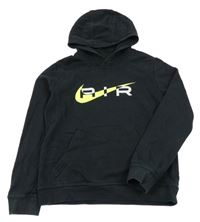 Černá mikina s logem a kapucí Nike 