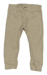 Béžové žebrované tepláky s medvídkem George