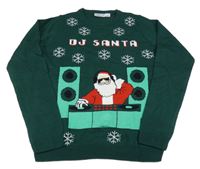 Tmavozelený svetr se Santou Pepperts