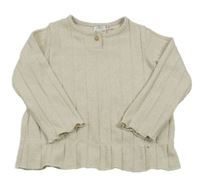 Béžový žebrovaný svetr Zara