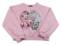 Světlerůžová mikina s potiskem Monster High 
