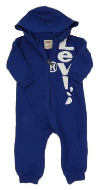 Tmavomodrá tepláková kombinéza s logem a kapucí Levi´s 