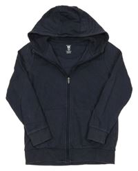 Tmavomodrá propínací mikina s kapucí F&F