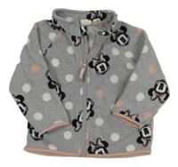Šedá fleecová propínací mikina s Minnií H&M