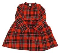 Červeno-barevné kostkované šaty Shein