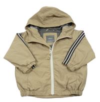 Béžová šusťáková jarní bunda s kapucí Next 