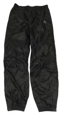 Černé šusťákové nepromokavé kalhoty s logem McKinley 