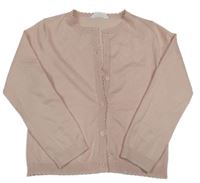 Světlerůžový propínací svetr Primark