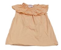 Broskvový top s volánky So Cute