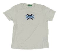 Bílé tričko s logem Benetton