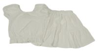 2set - Bílá strukturovaná halenka + sukně H&M