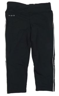 Černé sportovní capri sportovní legíny Pull & Bear