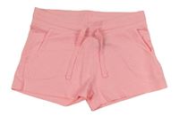 Neonově růžové melírované teplákové kraťasy H&M