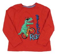 Červené triko s dinosaurem zn. PRIMARK
