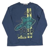 Tmavomodré mikinotriko s motorkou a číslem ESPRIT