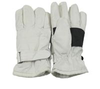 Bílo-černé šusťákové zimní prstové rukavice PRIMARK