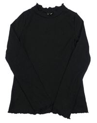 Černý žebrovaný crop rolák F&F