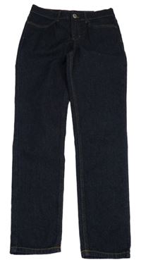 Tmavomodré slim fit rifle H&M