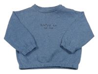 Modrá melírovaná mikina s nápisy F&F