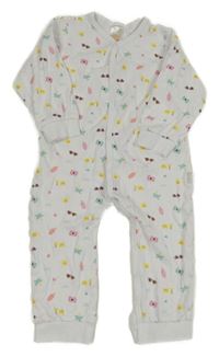 Bílý overal s obrázky PUSBLU