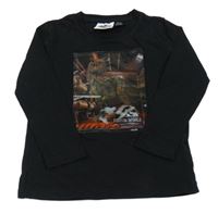 Černé triko s dinosaurem 