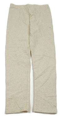 Světlebéžové melírované teplákové legíny L&D