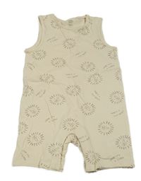 Smetanový kraťasový overal se lvíčky F&F