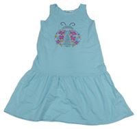 Světlemodré šaty s beruškou Kids