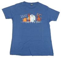 Tmavomodré tričko se zvířátky 