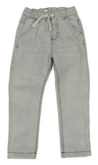 Světlešedé rifle se smajlíky Tu