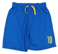 Cobaltově modré sportovní kraťasy s číslem H&M