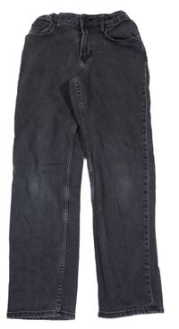 Tmavošedé relaxed fit waist tapered leg rifle H&M