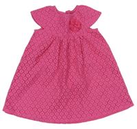 Růžové krajkované šaty s kytičkou Early Days
