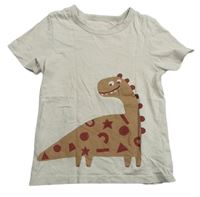 Béžové tričko s dinosaurem George