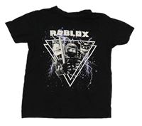 Černé tričko s potiskem Roblox 