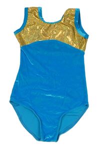 Modro-zlaté sametové cvičební body 1st Position
