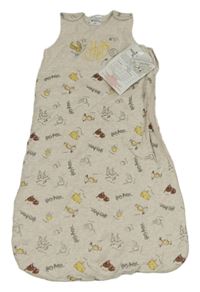 Nové - Béžový melírovaný zateplený spací pytel s motivem Harry Potter