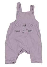 Lila teplákové laclové kraťasy s kapsou s kočkou Ergee