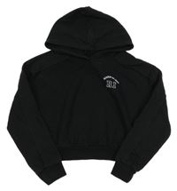 Černá crop mikina s nápisem a kapucí River Island