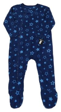 Nové - tmavomodrý fleecový overal s hvězdami Dunnes